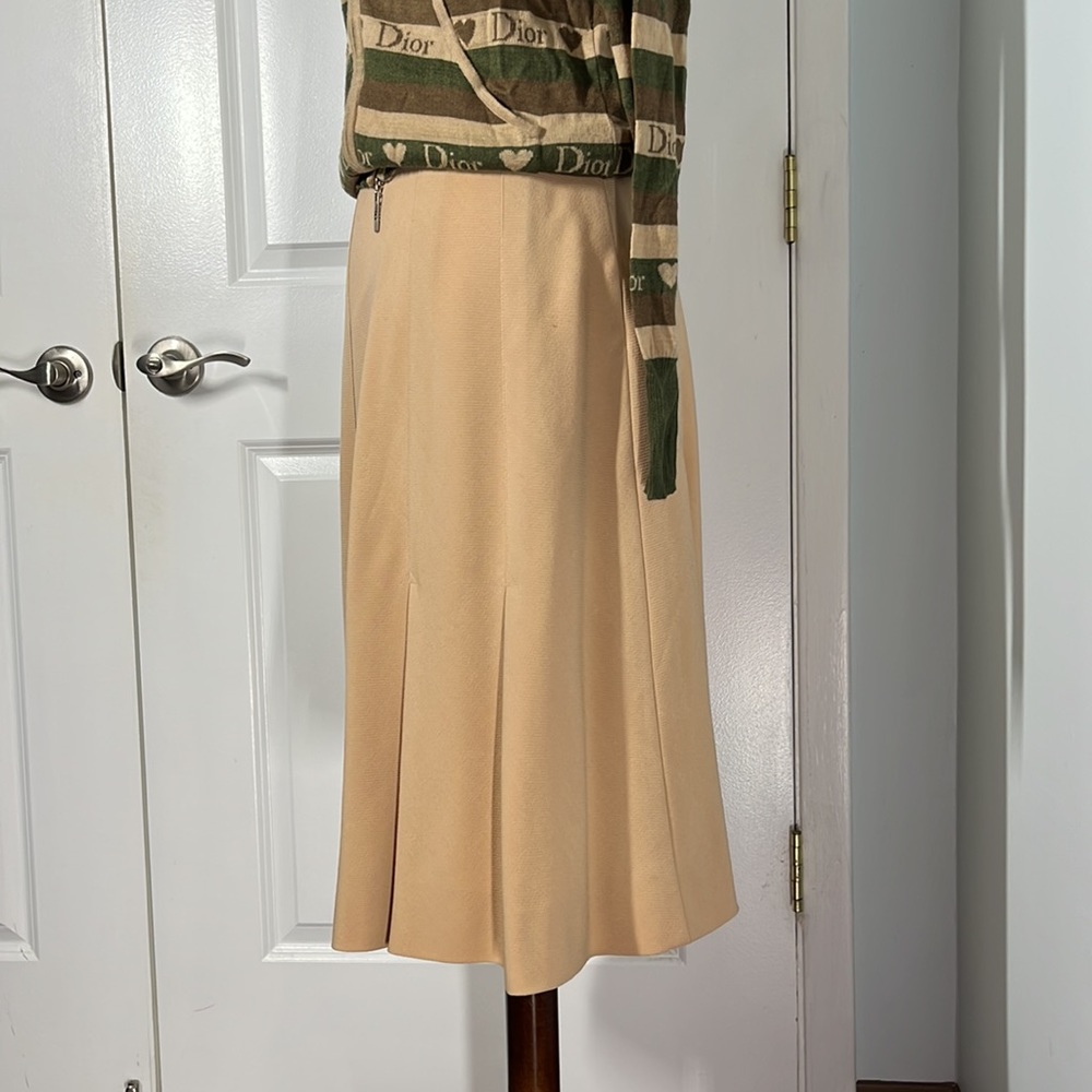 Courreges Vintage Wool pleated midi skirt size 0 - Picture 7 of 15